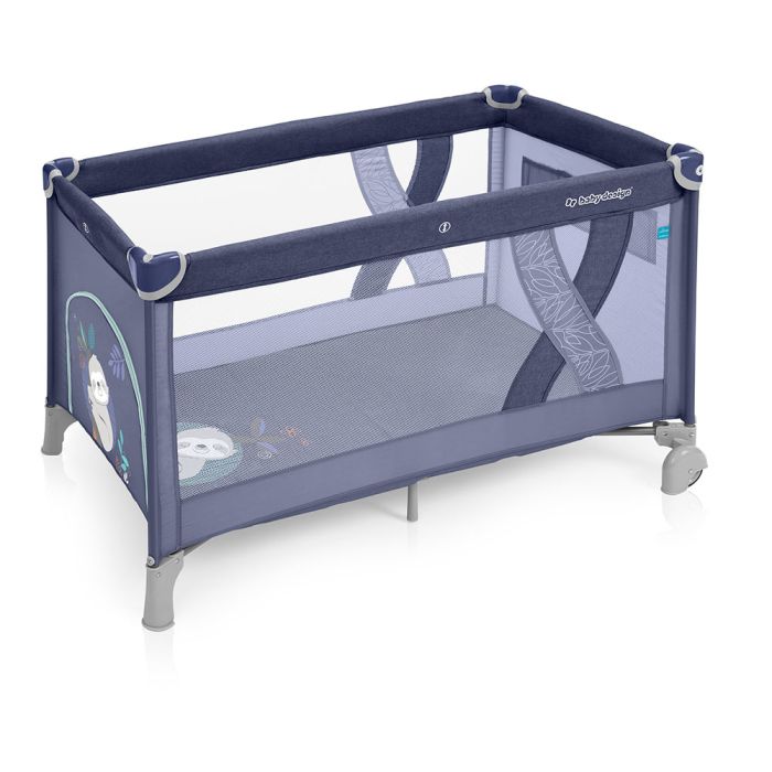 Манеж-ліжечко для подорожей Baby Design Simple (03 Blue)