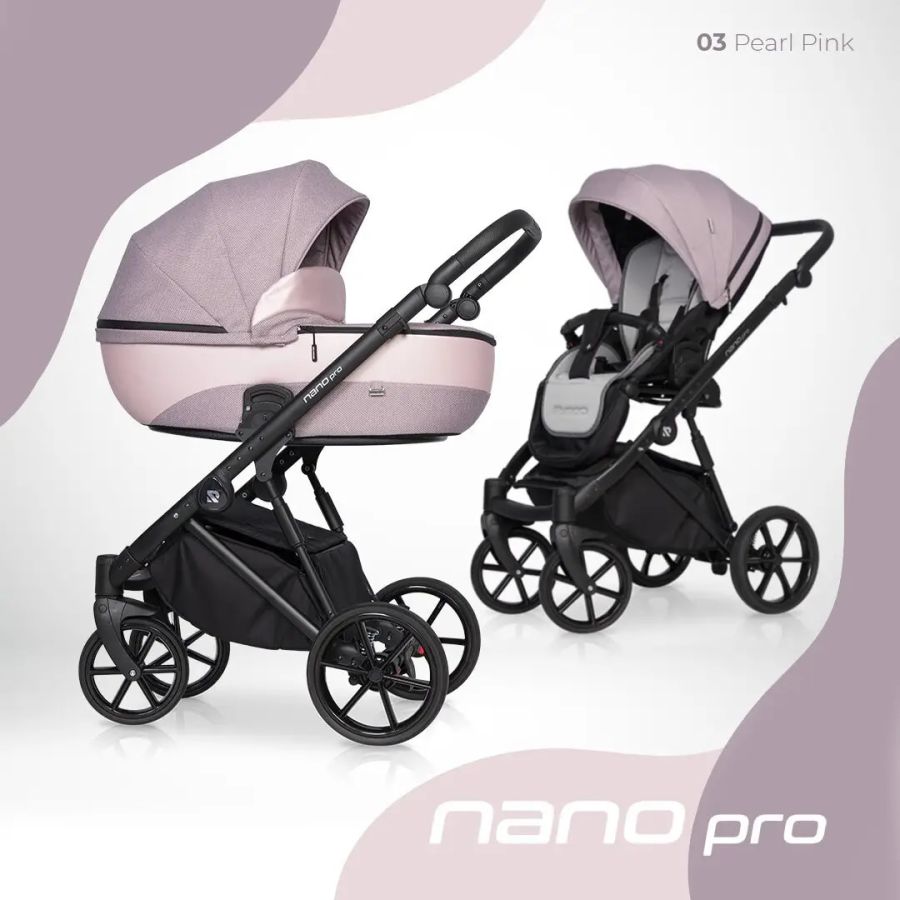 Коляска 2 в 1 Riko Nano Pro 03 Pearl Pink