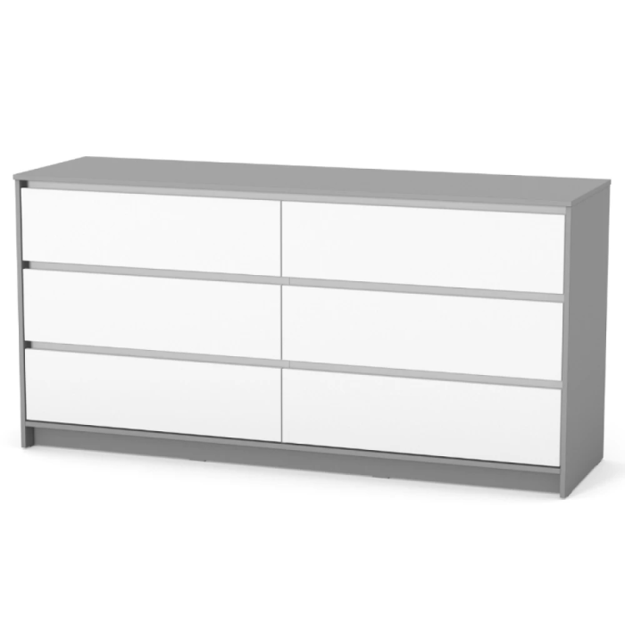 Комод Верес Бёрн 1750 бело-графитовый