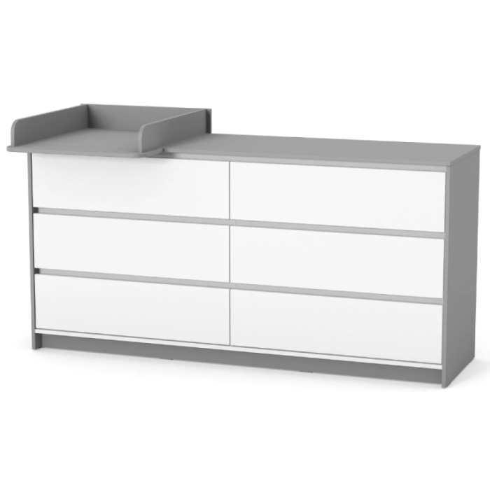 Комод Верес Бёрн 1750 бело-графитовый