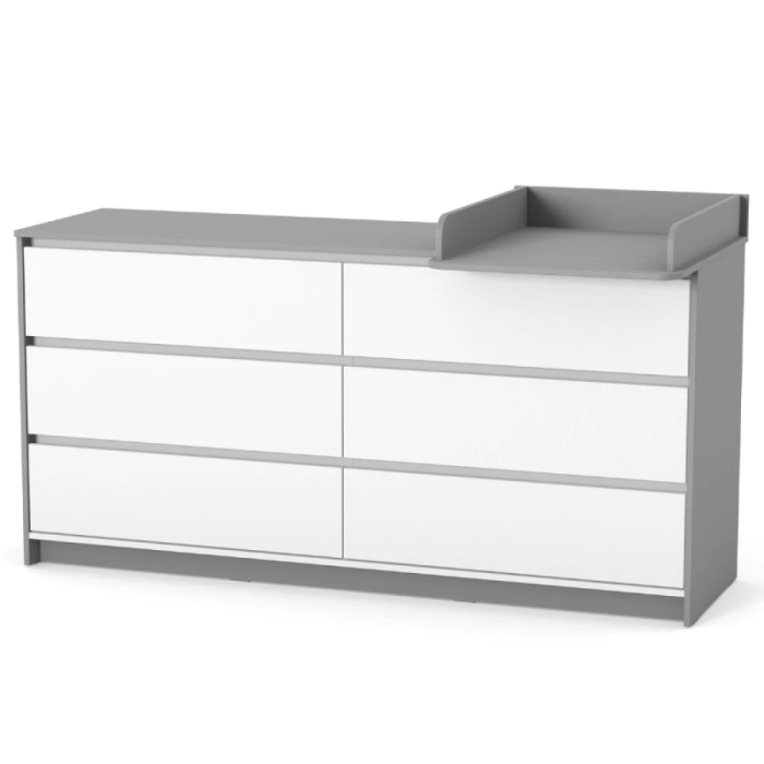 Комод Верес Бёрн 1750 бело-графитовый
