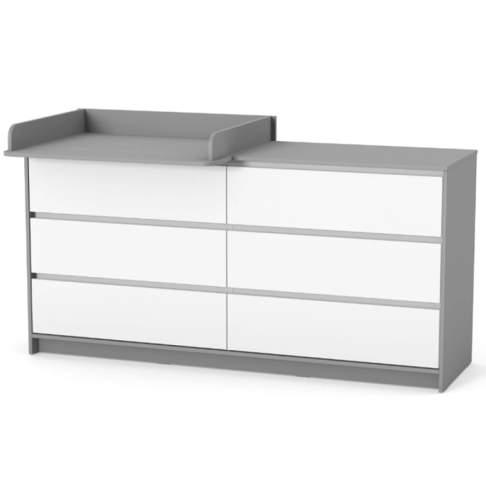 Комод Верес Бёрн 1750 бело-графитовый