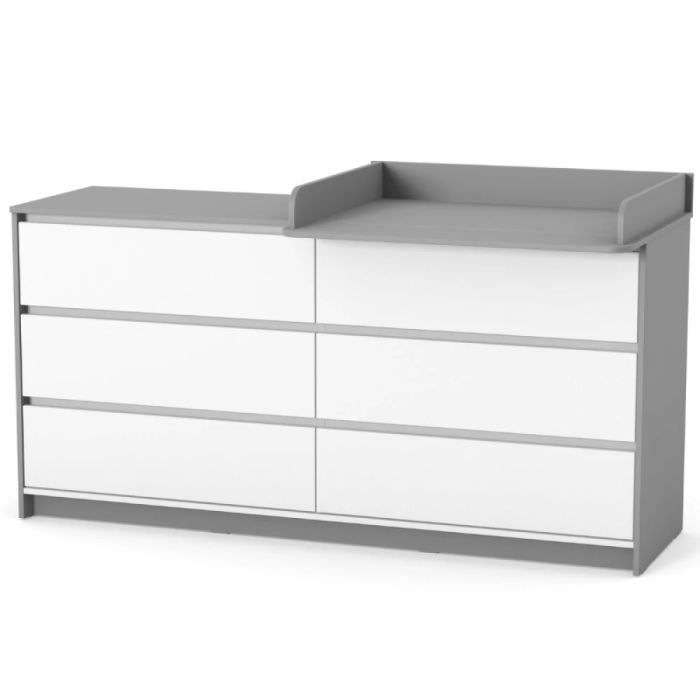 Комод Верес Бёрн 1750 бело-графитовый
