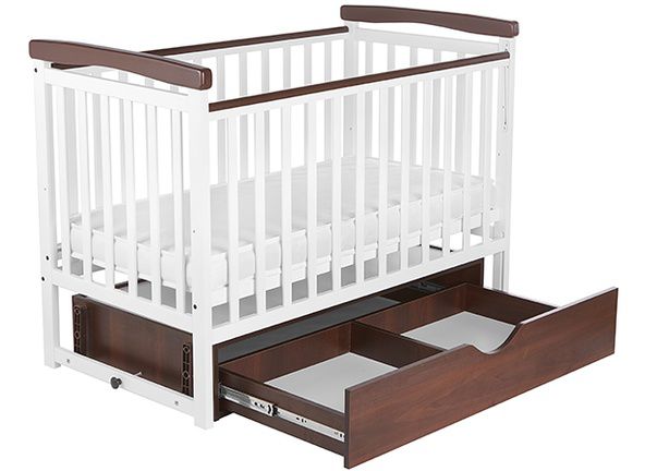 Ліжко DeSon MRIYA combi (з ящиком) білий/горіх