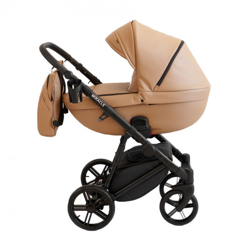 Коляска 2 в 1 Broco Miracle Black (beige, бежевый)