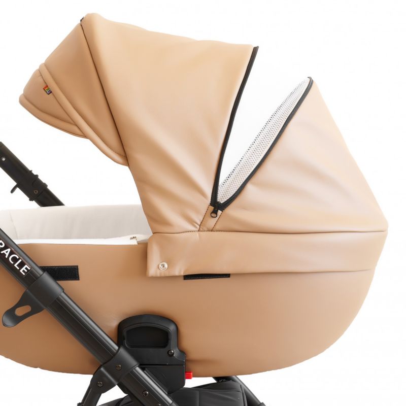 Коляска 2 в 1 Broco Miracle Black (beige, бежевый)