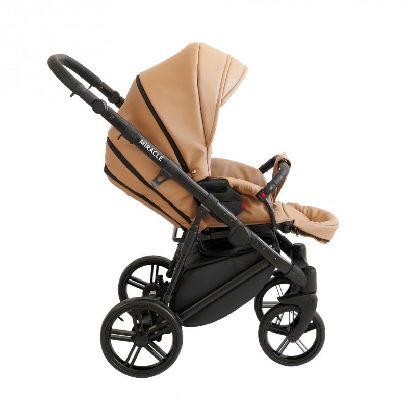 Коляска 2 в 1 Broco Miracle Black (beige, бежевый)