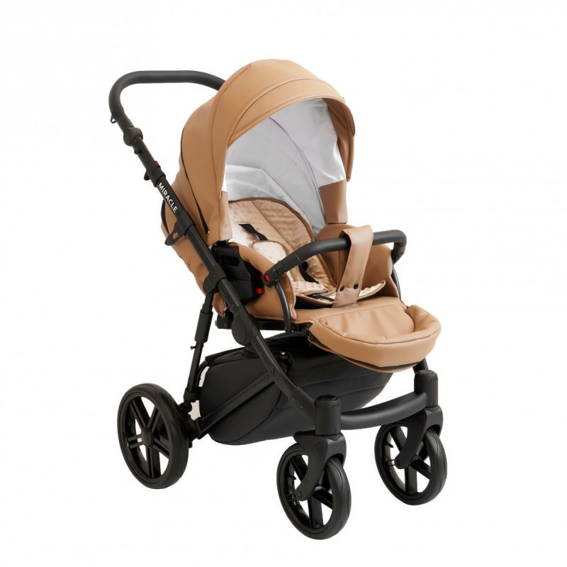 Коляска 2 в 1 Broco Miracle Black (beige, бежевый)