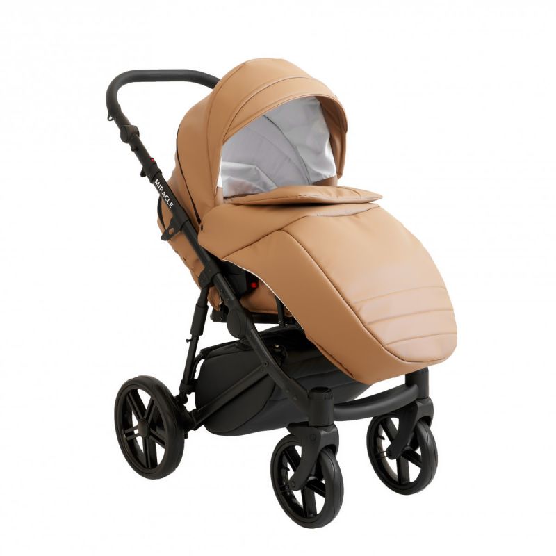 Коляска 2 в 1 Broco Miracle Black (beige, бежевый)
