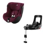 Автокресло BRITAX-ROMER DUALFIX iSENSE Burgundy Red с платформой FLEX BASE