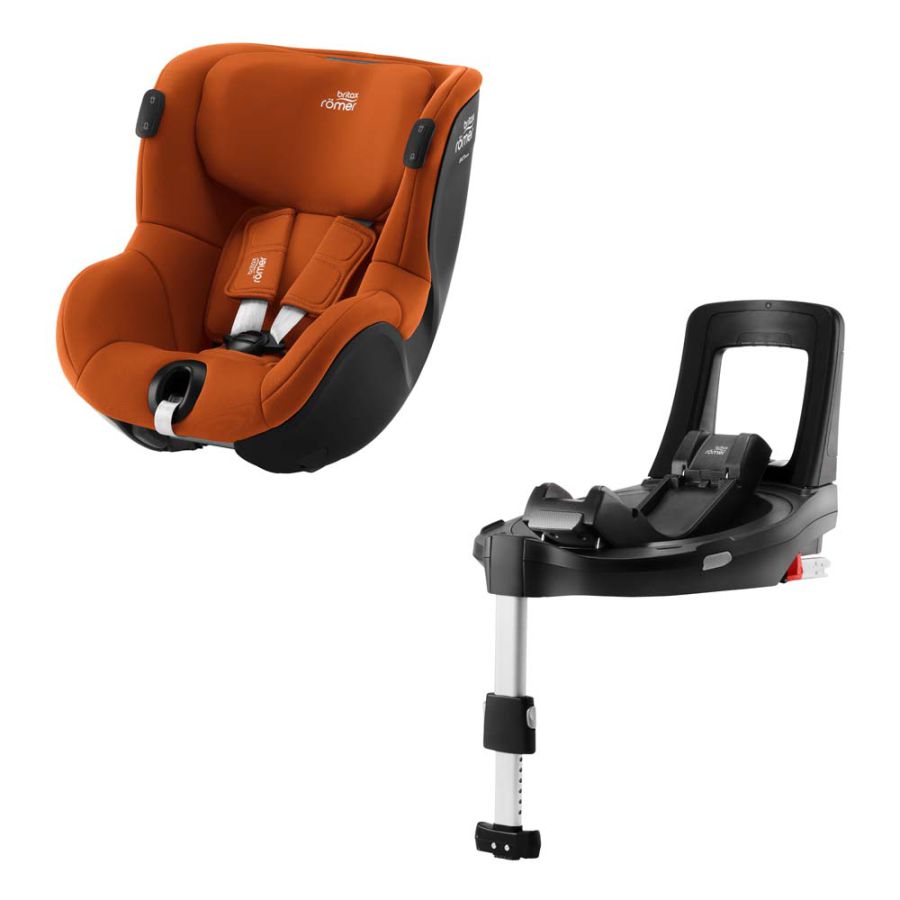 Автокресло BRITAX-ROMER DUALFIX iSENSE Golden Cognac с платформой FLEX BASE