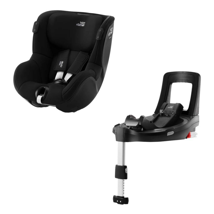 Автокресло BRITAX-ROMER DUALFIX iSENSE Space Black с платформой FLEX BASE