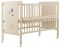 Кровать Babyroom Медвежонок M-01 откидной бок, колеса  бук слоновая кость