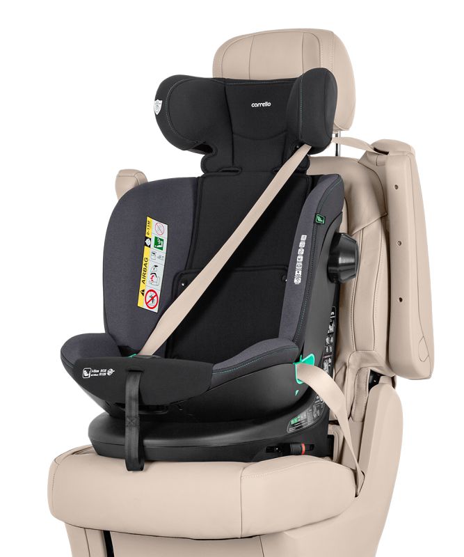 Автокресло CARRELLO Sirius CRL-8808 Absolute Black i-Size 40-150см ISOFIX, поворот