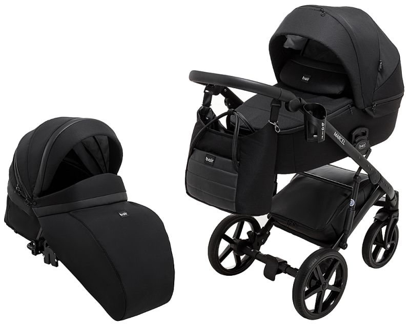 Коляска 2 в 1 Bair Marcel Soft BM-452 чорний