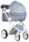 Коляска 2 в 1 Adamex Luciano jeans Q204/1 голубой (зигзаг)