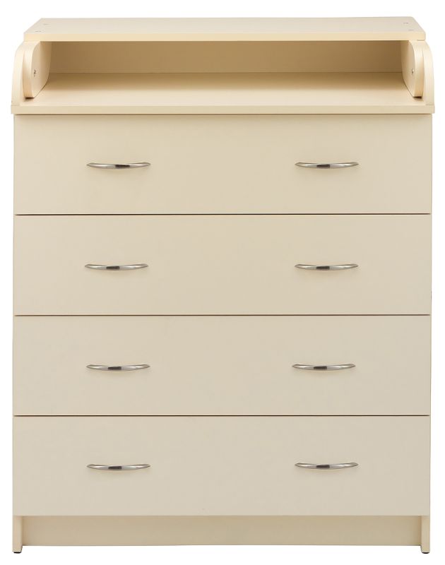 Пеленальный комод Babyroom Комод 4 тел.Big 102x80x50  ваниль