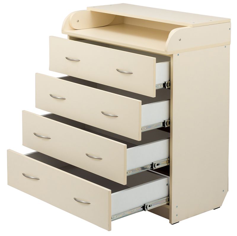 Пеленальный комод Babyroom Комод 4 тел.Big 102x80x50  ваниль