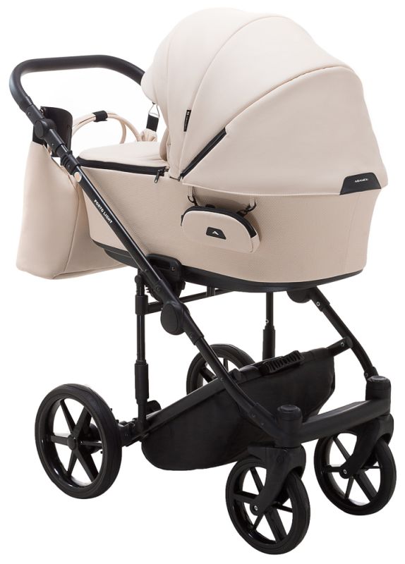Коляска 2 в 1 Adamex Porto Light ECO кожа 100% SA-8 бежевый