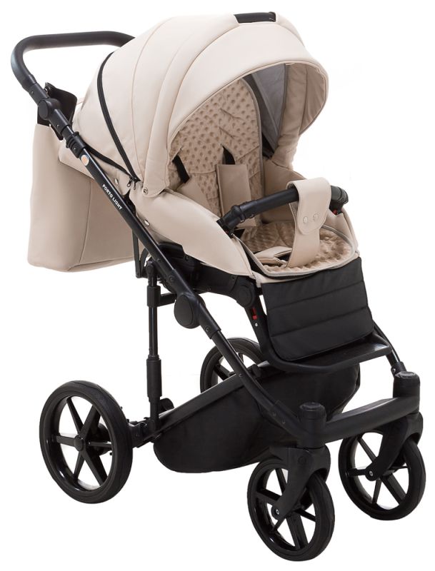 Коляска 2 в 1 Adamex Porto Light ECO кожа 100% SA-8 бежевый