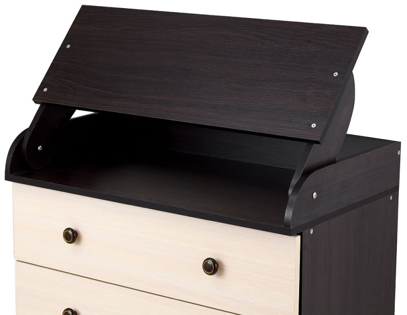 Пеленальный комод Babyroom Комод 4 тел.Big 102x80x50  венге-дуб молочный