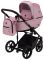 Коляска 2 в 1 Adamex Amelia кожа 100% SM5 розовый перламутр