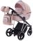 Коляска 2 в 1 Adamex Mimi Polar (Chrome) CR448 персиковый - розовая (пудра) кожа (выдавленная точка)