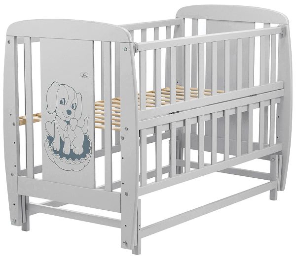 Ліжко Babyroom Собачка маятник, відкидний бік DSMO-02 бук сірий Ліжко Babyroom Собачка маятник, відкидний бік DSMO-02 бук сірий