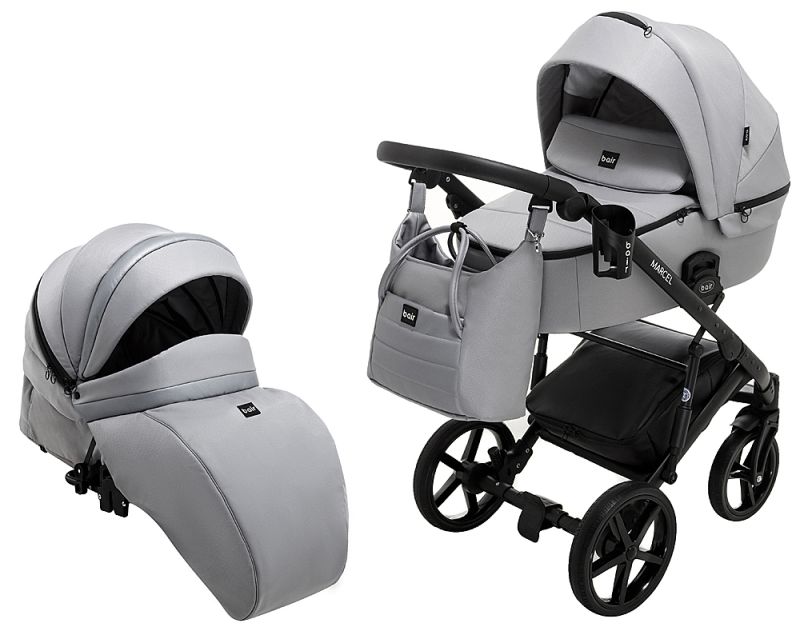 Коляска 2 в 1 Bair Marcel Soft BM-218 сірий