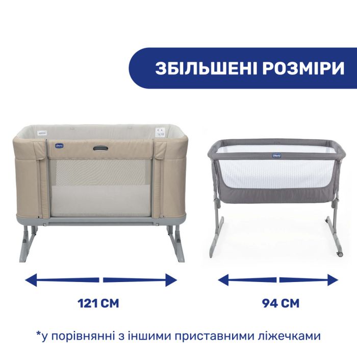 Приставная кроватка Chicco Next2Me Forever Honey Beige