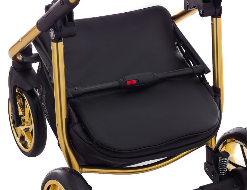 Коляска 2 в 1 Adamex Hybryd Plus Polar (Gold) Шкіра 100% Y216А зелений перламутр