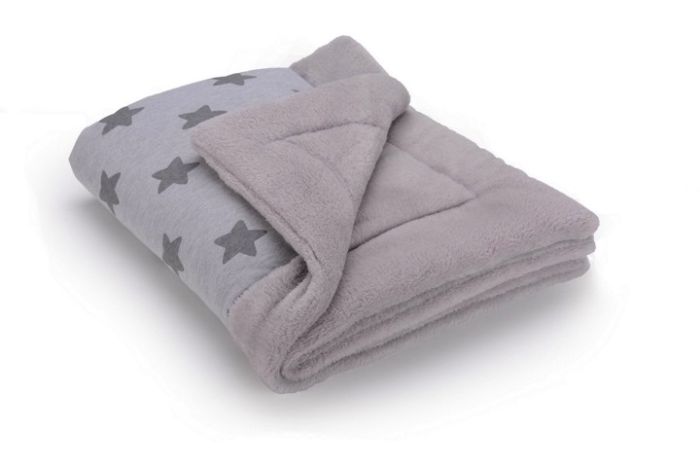 Теплий плед Cottonmoose KO 743/28/72 gray star cotton jersey (світло-сірий (зірки))