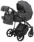 Коляска 2 в 1 Adamex Belissa ECO кожа 100% SA-4 темно-серый