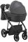 Коляска 2 в 1 Adamex Belissa ECO кожа 100% SA-4 темно-серый