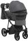 Коляска 2 в 1 Adamex Belissa ECO кожа 100% SA-4 темно-серый