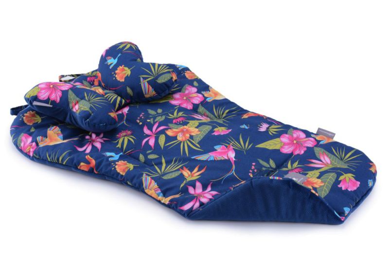 Матрас в коляску Cottonmoose Butterfly 552/81/145 rajaki ptak na granacie cotton velvet dark navy (синий