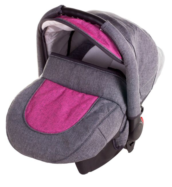 Автокрісло Adamex Carlo Len сірий - малиновий