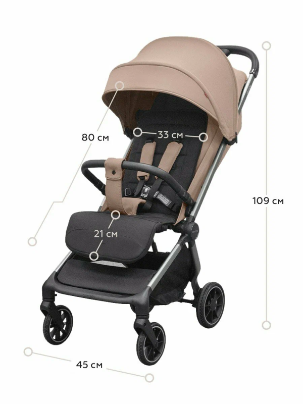 Прогулянкова коляска CARRELLO Atom M CRL-5527 Snow Beige