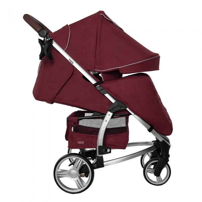 Коляска прогулочная CARRELLO Vista CRL-8505 Ruby Red в льне +дождевик L