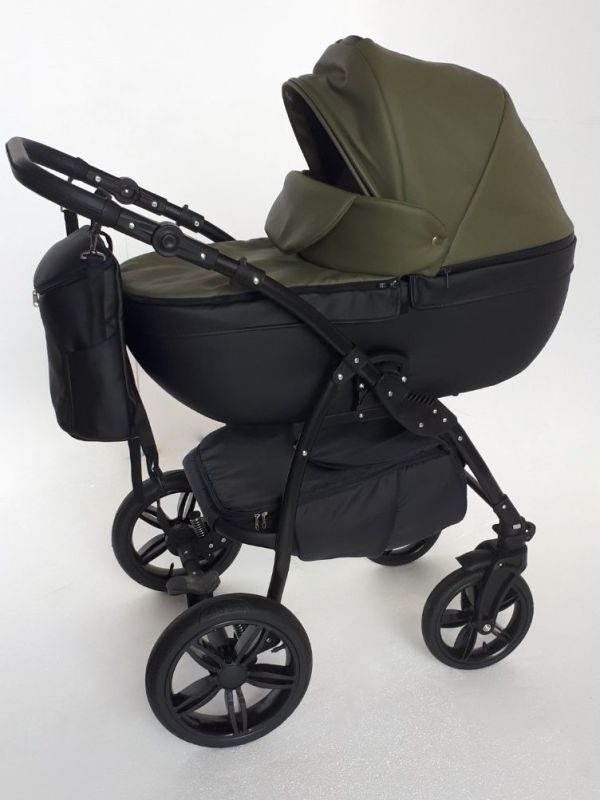Коляска 2 в 1 Rapido CLE 02 оливка+черный