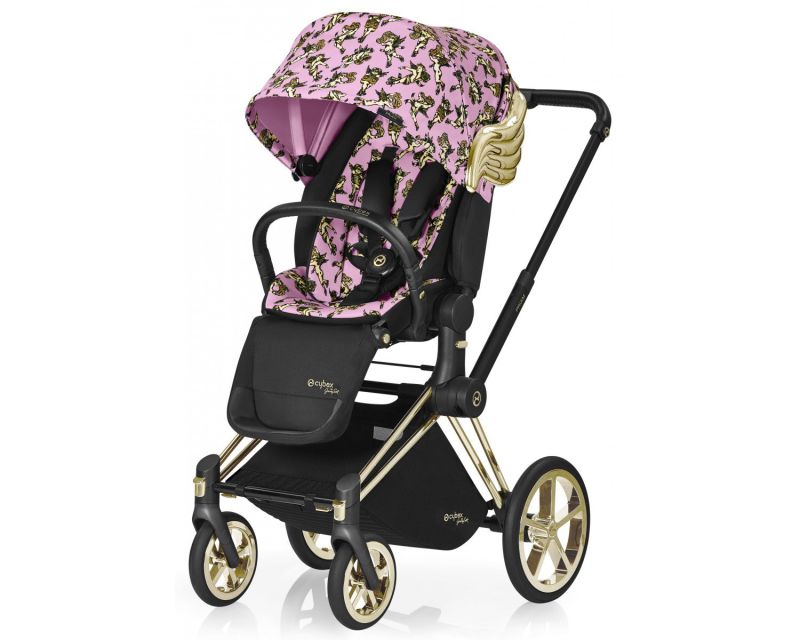Коляска 2 в 1 Cybex Priam (Jeremy Scott Cherubs Pink)