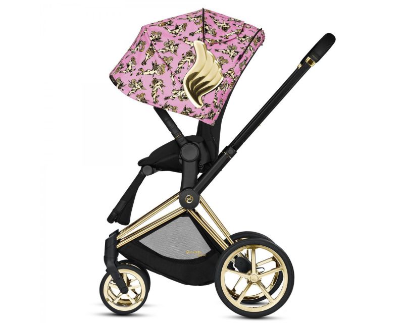 Коляска 2 в 1 Cybex Priam (Jeremy Scott Cherubs Pink)