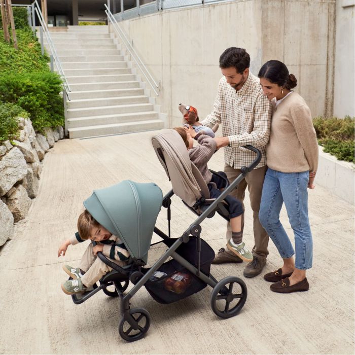 Коляска 2 в 1 для двійні Anex Modu Double Greeny