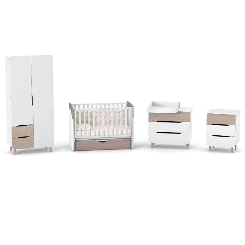 Кроватка Верес ЛД4 Сидней капучино-белый