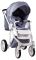 Коляска 2 в 1 Adamex Luciano jeans Q209 серый (абстракция)