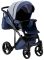 Коляска 2 в 1 Adamex Luciano jeans Y41 синий джинс - голубой (елочка)