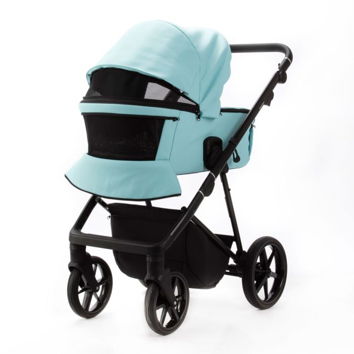 Коляска 2 в 1 Adamex Vasco SA-19  бирюза кожа