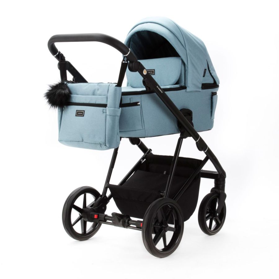 Коляска 2 в 1 Adamex Vasco TK-101 бірюза тканина