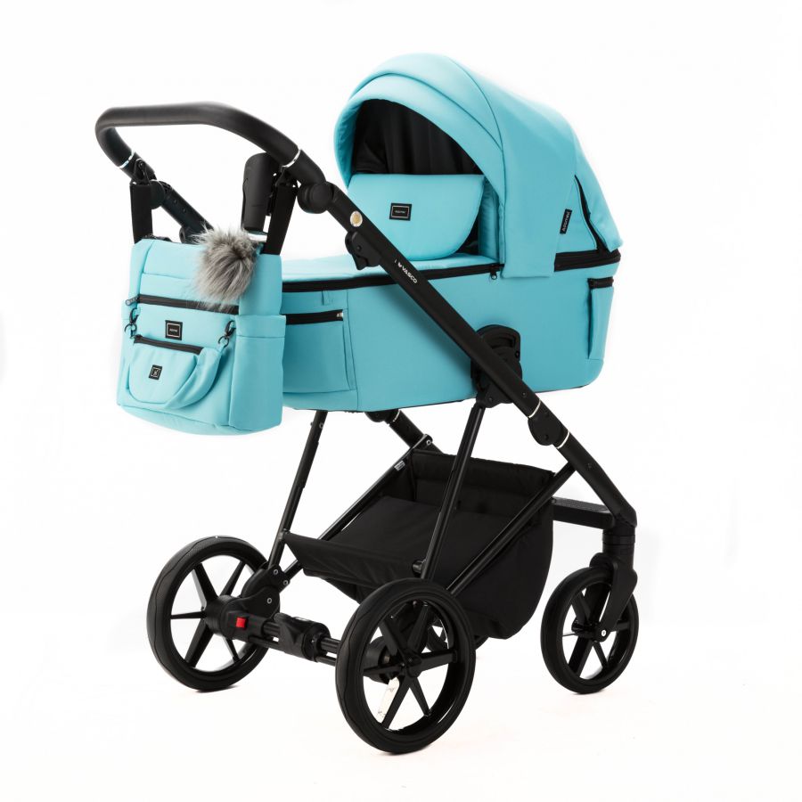 Коляска 2 в 1 Adamex Vasco TK-134 бирюза ткань