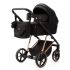 Коляска 2 в 1 Adamex Vasco TK-619 чорна тканина мідь рама